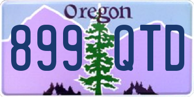 OR license plate 899QTD