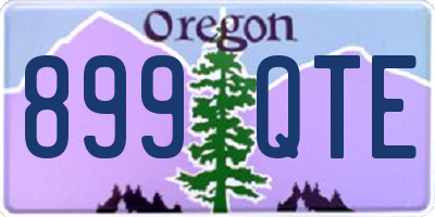 OR license plate 899QTE