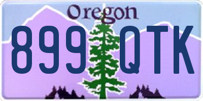 OR license plate 899QTK