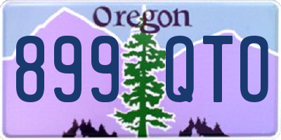 OR license plate 899QTO