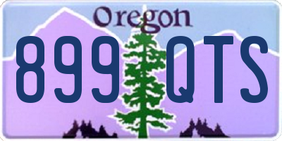 OR license plate 899QTS