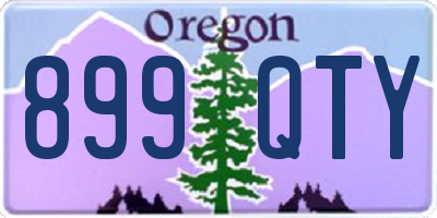 OR license plate 899QTY