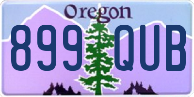 OR license plate 899QUB