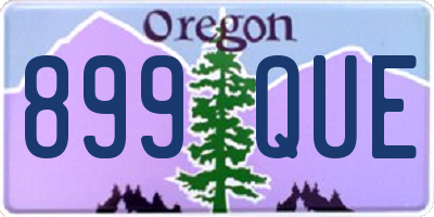 OR license plate 899QUE