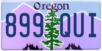 OR license plate 899QUI