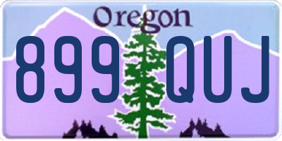 OR license plate 899QUJ