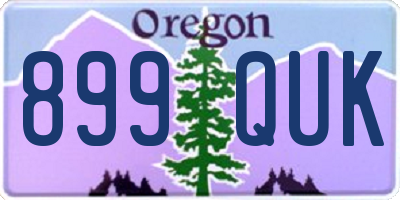 OR license plate 899QUK