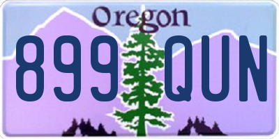 OR license plate 899QUN