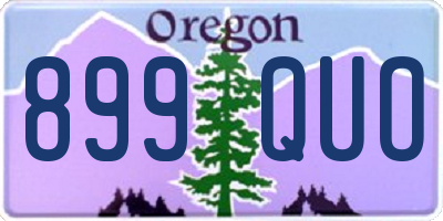 OR license plate 899QUO