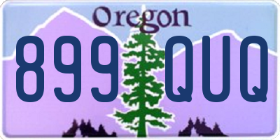 OR license plate 899QUQ