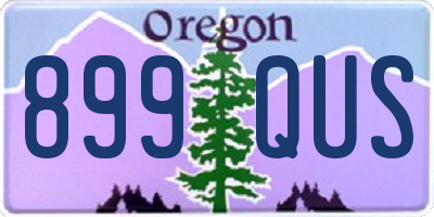 OR license plate 899QUS