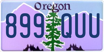 OR license plate 899QUU