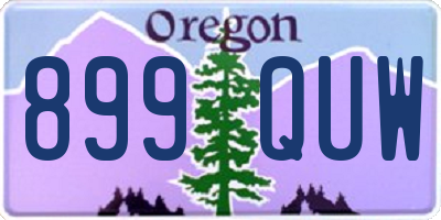 OR license plate 899QUW