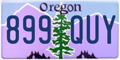 OR license plate 899QUY