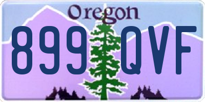 OR license plate 899QVF