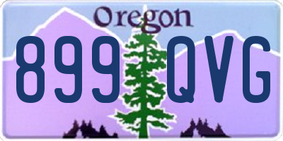 OR license plate 899QVG