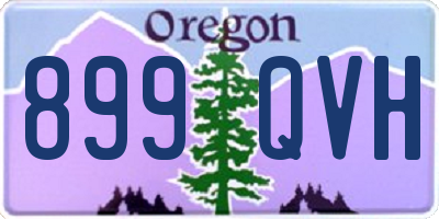 OR license plate 899QVH