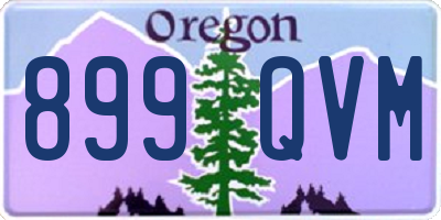 OR license plate 899QVM