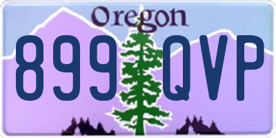 OR license plate 899QVP