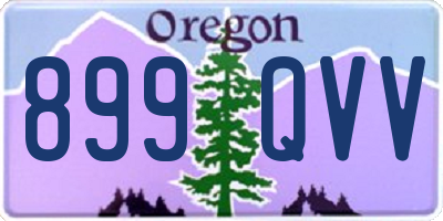 OR license plate 899QVV