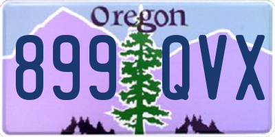 OR license plate 899QVX