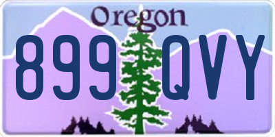 OR license plate 899QVY