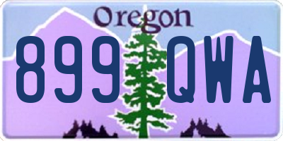 OR license plate 899QWA