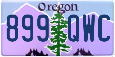OR license plate 899QWC