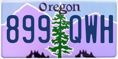 OR license plate 899QWH