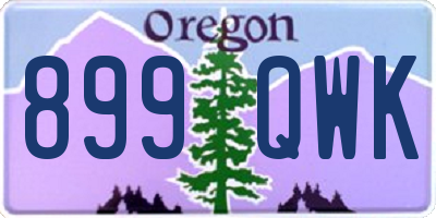 OR license plate 899QWK