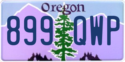OR license plate 899QWP