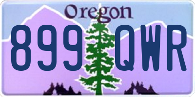 OR license plate 899QWR