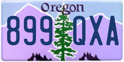 OR license plate 899QXA