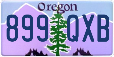 OR license plate 899QXB