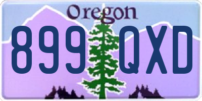 OR license plate 899QXD