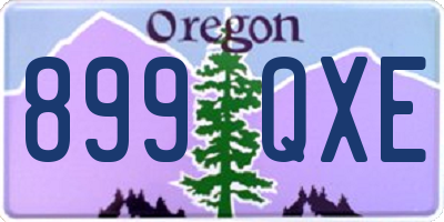OR license plate 899QXE