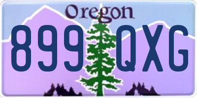 OR license plate 899QXG