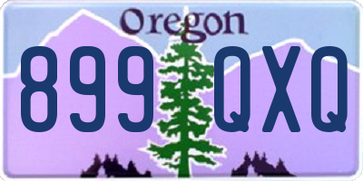 OR license plate 899QXQ