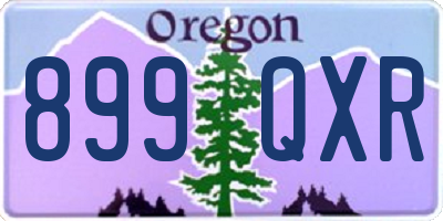 OR license plate 899QXR