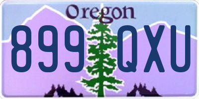 OR license plate 899QXU