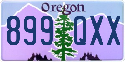 OR license plate 899QXX