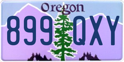 OR license plate 899QXY