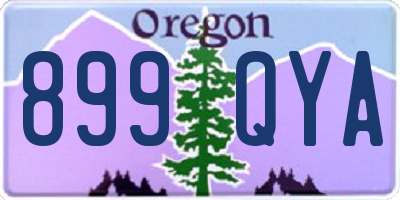 OR license plate 899QYA