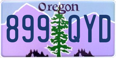 OR license plate 899QYD