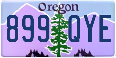 OR license plate 899QYE