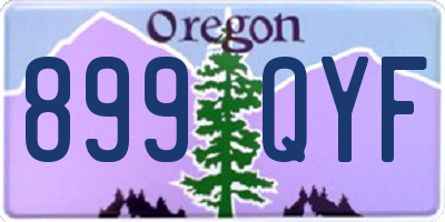 OR license plate 899QYF
