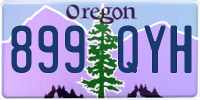 OR license plate 899QYH