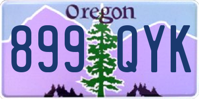 OR license plate 899QYK