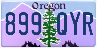 OR license plate 899QYR