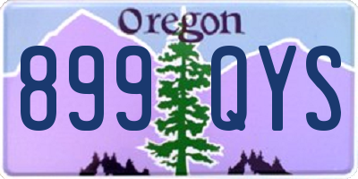 OR license plate 899QYS